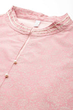 Ahalyaa Women's Traditional wear Kurta Set - Pink | Grocsy
