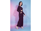 Maroon Georgette Sequence With Thread Designer Co-Ord Set - Flory | Grocsy