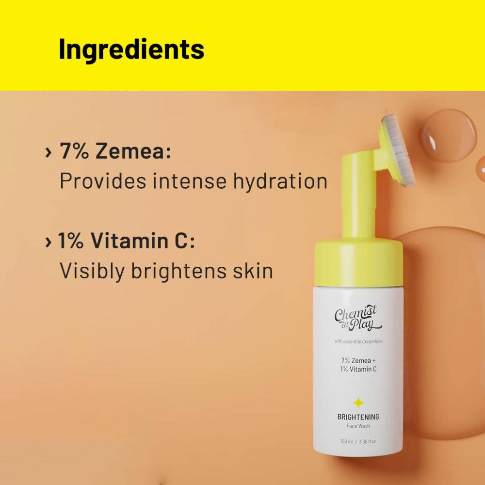 Chemist At Play Brightening Face Wash with 7% Zemea + 1% Vitamin C For Deeply Cleanses & Brightens the Skin | Grocsy