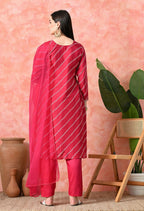 Joban Fashion Rani Premium Pure Viscose Print Dola With Handwork Kurta Set | Grocsy