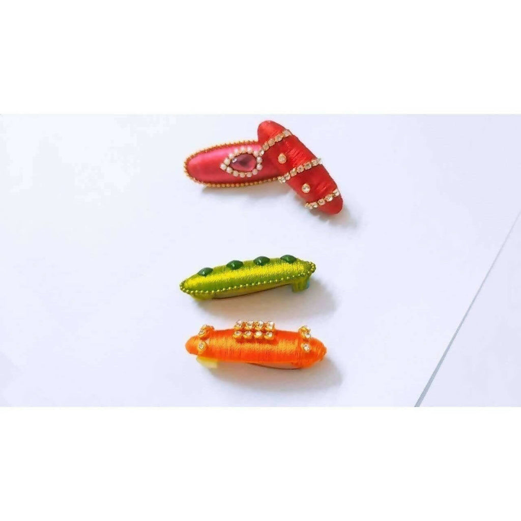 Multi Color Saree Pins - Set of 4 | Grocsy