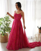 Joban Fashion Pink Kurta Set Chiffon Sequin Embroidery Work | Grocsy