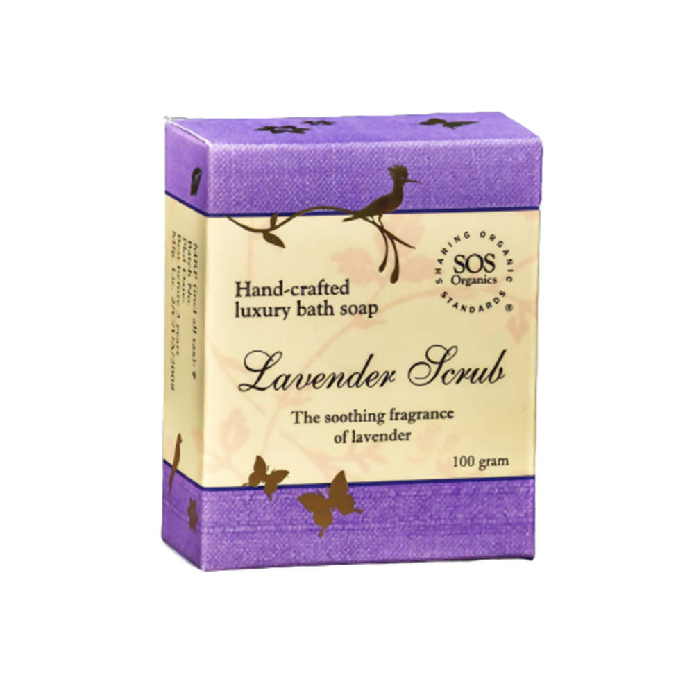 SOS Organics Lavender Scrub Luxury Bath Soap | Grocsy