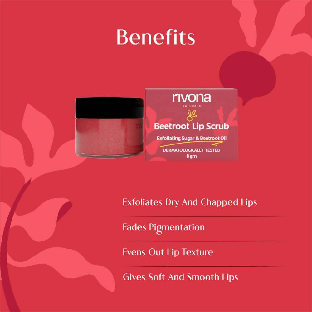 Rivona Naturals Beetroot Lip Scrub | Grocsy