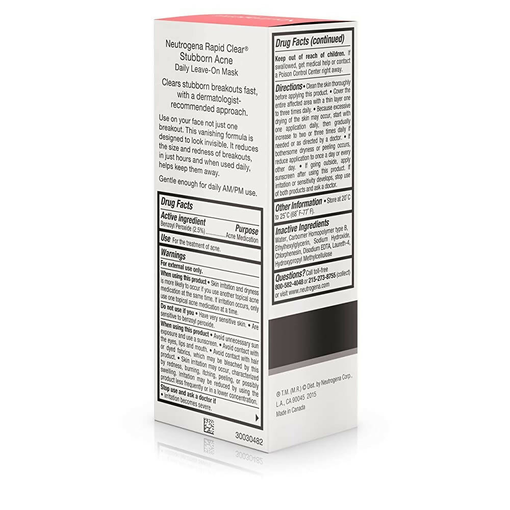 Neutrogena Rapid Clear Stubborn Acne Daily Leave On Mask | Grocsy