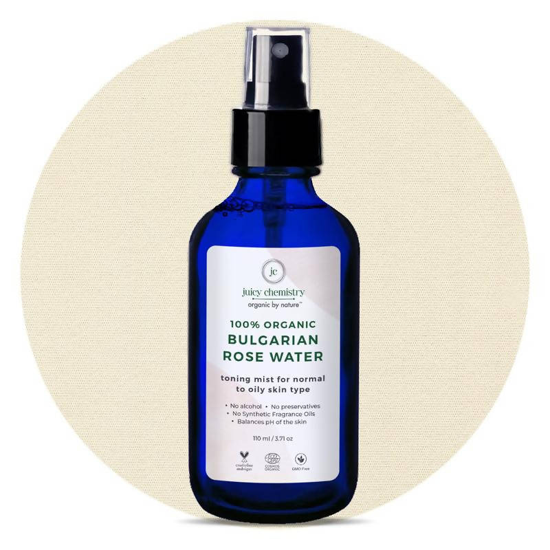 Juicy Chemistry Bulgarian Rose Water Toner for brighter skin | Grocsy