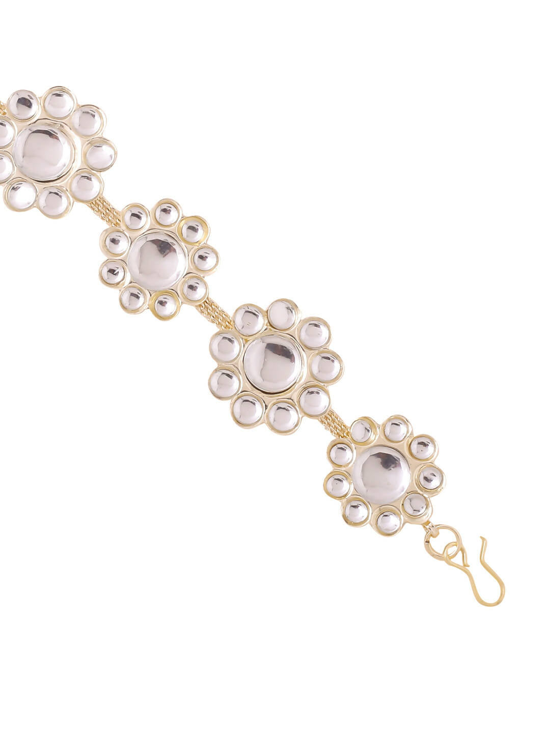 NVR Women's Gold-Polished Traditional Trending Matha Patti | Grocsy