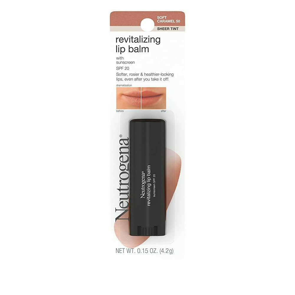 Neutrogena Revitalizing Lip Balm SPF 20, Soft Caramel 50 | Grocsy