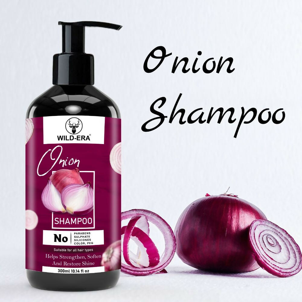 Wildera Onion Oil Shampoo with Red Onion Seed Oil Extract, Black Seed Oil & Pro-Vitamin B5 | Grocsy