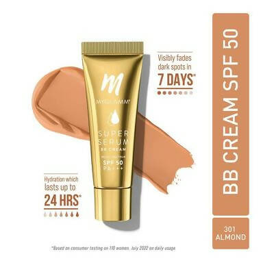 MyGlamm Super Serum BB Cream - 301 Almond | Grocsy
