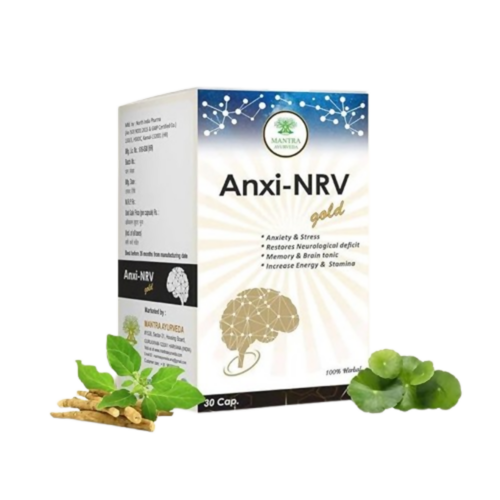 Mantra Ayurveda Anxi-NRV Gold Capsule | Grocsy