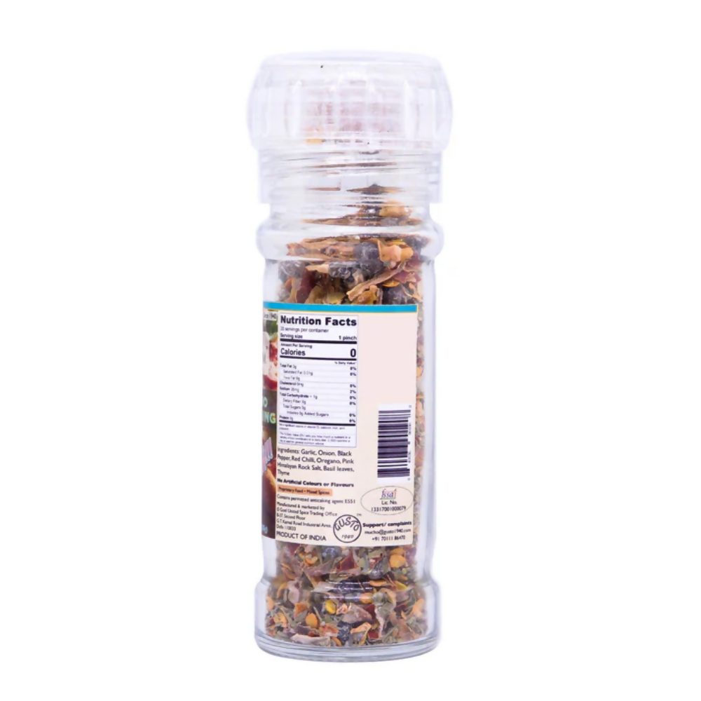 Tassyam Organics Milano Pizza Seasoning Grinder Bottle | Grocsy