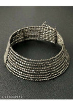 Mominos Fashion Joharkamal Oxidised Beaded work Hasli Design Choker For Women & Girls | Grocsy