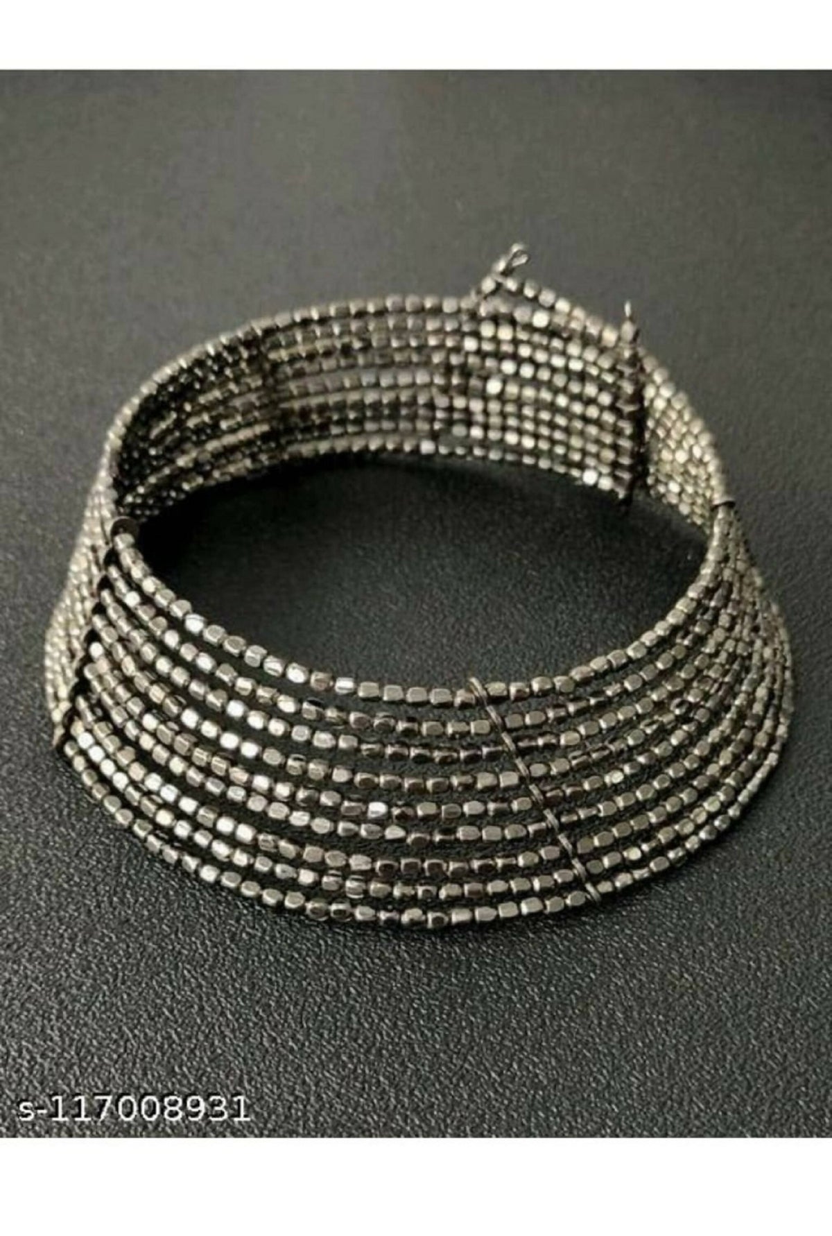 Mominos Fashion Joharkamal Oxidised Beaded work Hasli Design Choker For Women & Girls | Grocsy