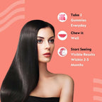 Ace Nutrimony Biotin Balanced Beauty Hair Gummies for Skin and Nails with Clinically Proven Keranat, Biotin - Strawberry | Grocsy