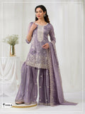 Anaita Lavender Gold Crush Stitched suit with heavy embroidery work | Grocsy