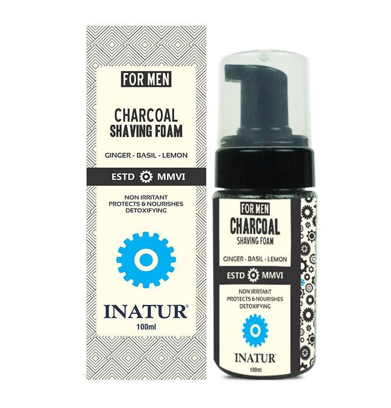 Inatur Charcoal Shaving Foam For Men | Grocsy