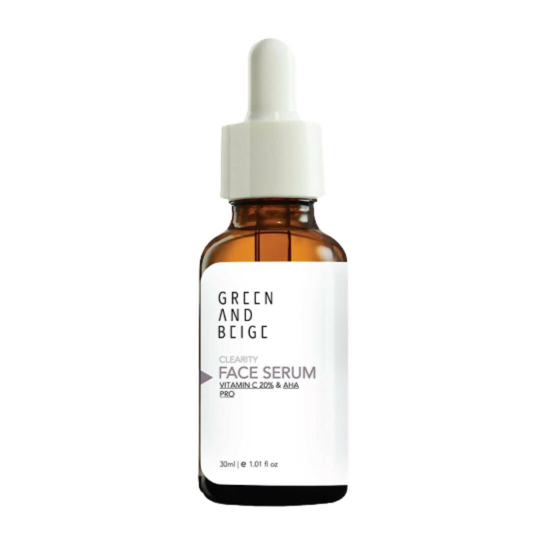 Green And Beige Vitamin C and AHA Pro Face Serum | Grocsy