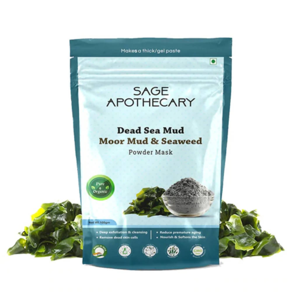 Sage Apothecary Dead Sea Mud Moor Mud & Seaweed Powder Face Mask | Grocsy