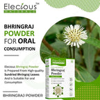 Elecious Naturals Bhringraj Powder For Hair Growth | Grocsy