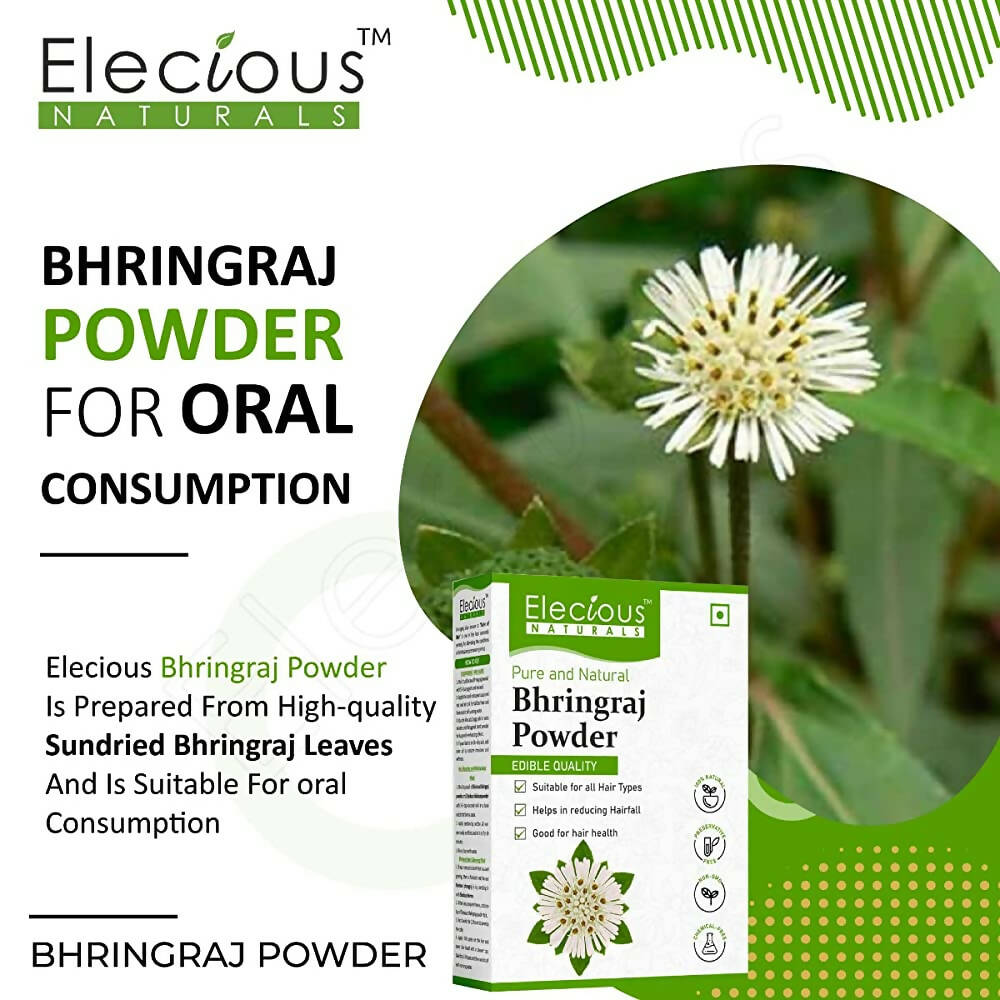 Elecious Naturals Bhringraj Powder For Hair Growth | Grocsy
