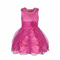 Asmaani Baby Girl's Pink Color Satin Knee Length Frock (AS-DRESS-22139) | Grocsy