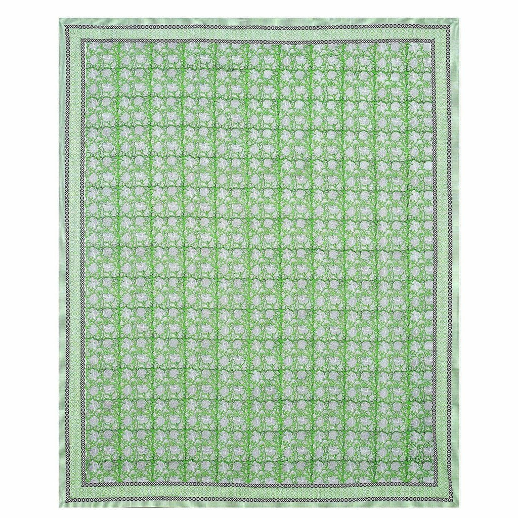 Hand Block Printed Jaipuri Double 90x108 Inches Bedsheet/Bedspread with 2 Pillow Covers | Grocsy