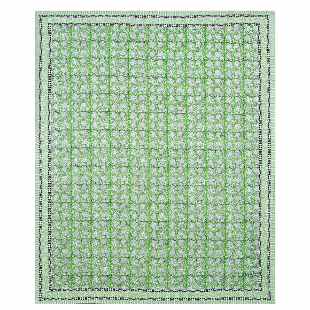 Hand Block Printed Jaipuri Double 90x108 Inches Bedsheet/Bedspread with 2 Pillow Covers | Grocsy