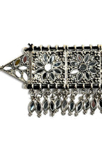 Tehzeeb Creations Oxidised Necklace And Earrings With Mirror Design