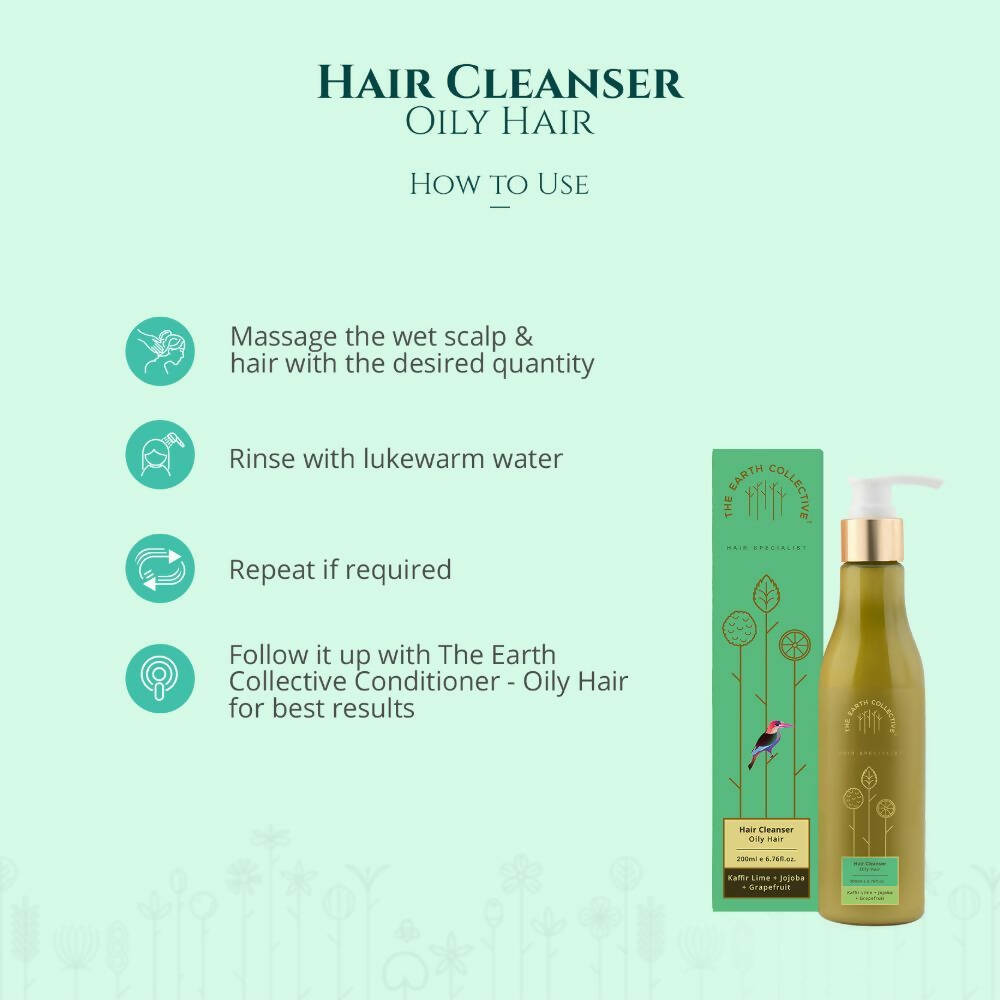 The Earth Collective Hair Cleanser - Oily Hair- Shampoo | Grocsy