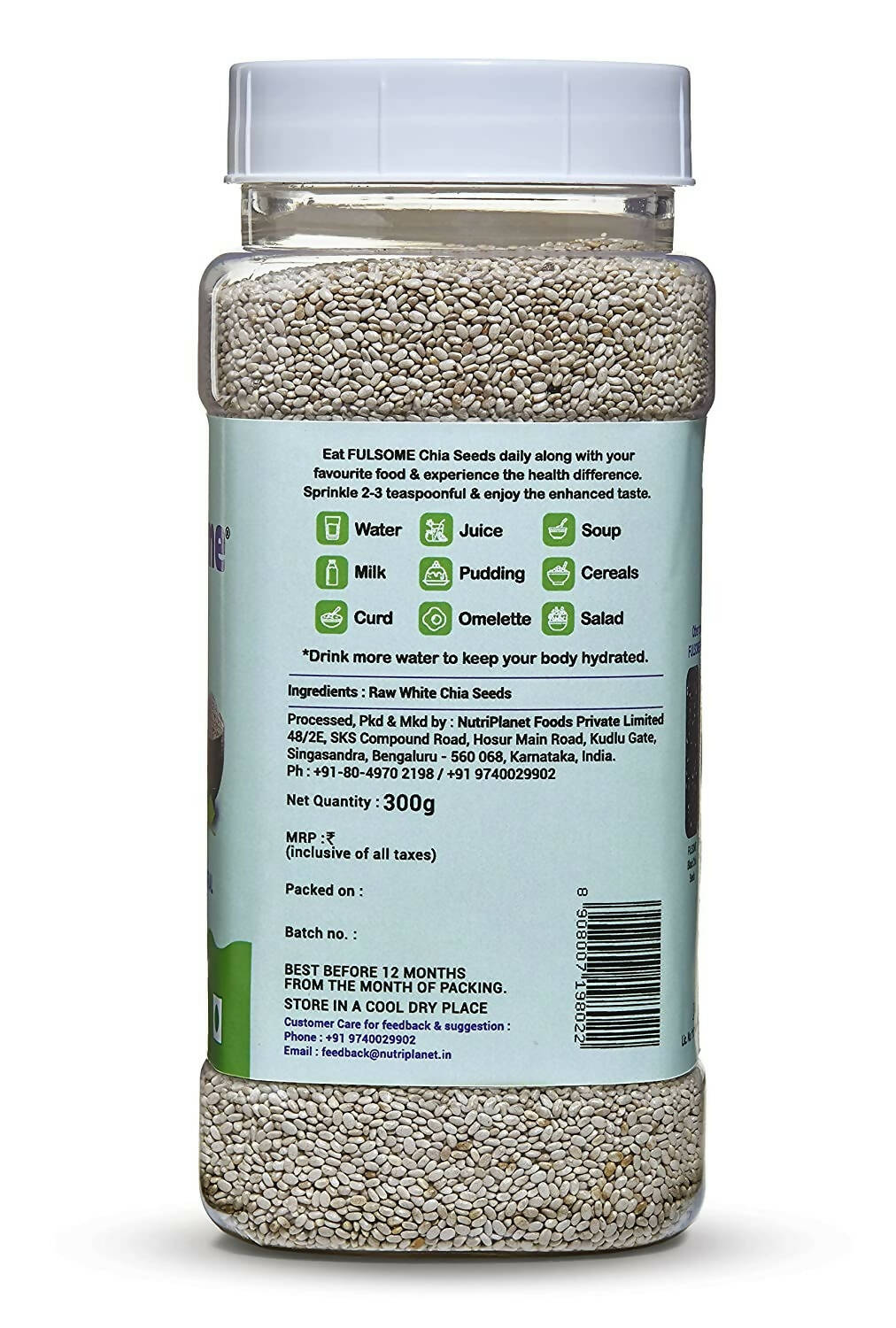 Fulsome Premium White Chia Seeds | Grocsy