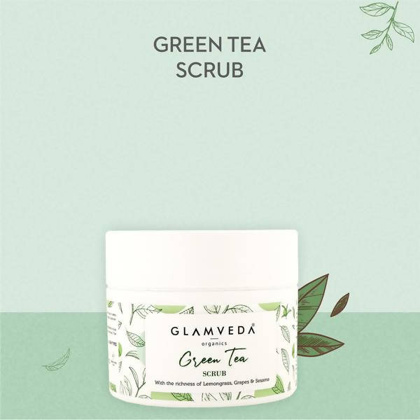 Glamveda Green Tea Recharge & Renew Scrub | Grocsy