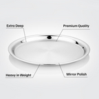 Vinod Stainless Steel Two Tone German Bogi Plate | Grocsy