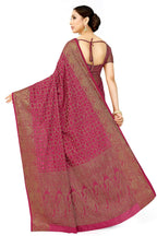Mimosa Women's Pink Patola Art Silk Saree | Grocsy