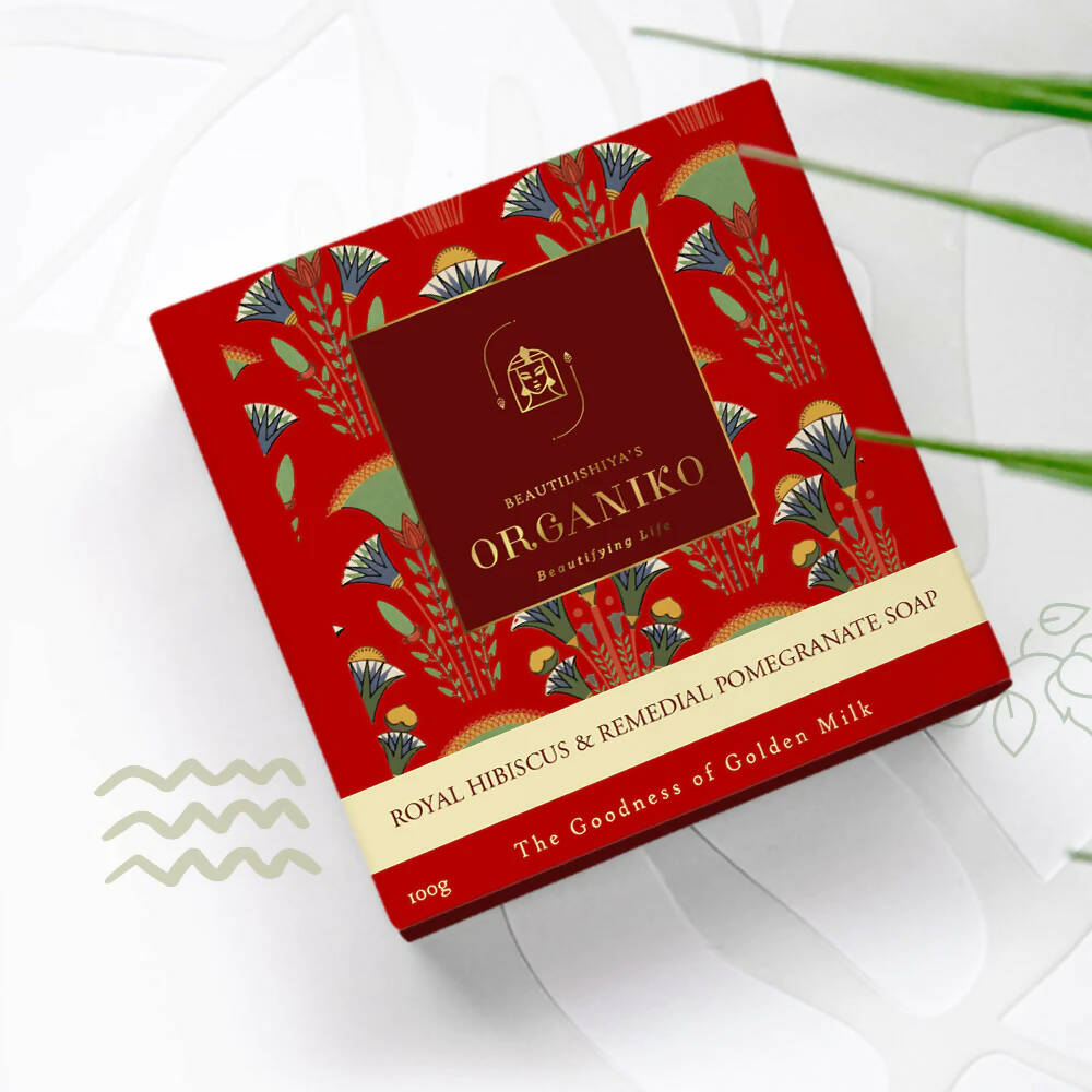 Organiko Royal Hibiscus & Remedial Pomegranate Soap | Grocsy
