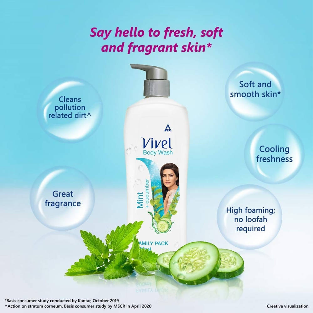 Vivel Body Wash - Mint & Cucumber | Grocsy
