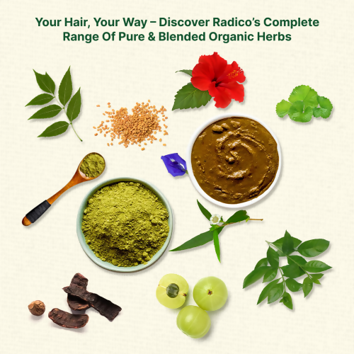 Radico Organic Neem Leaf Powder For Shiny & Healthy Hair | Grocsy