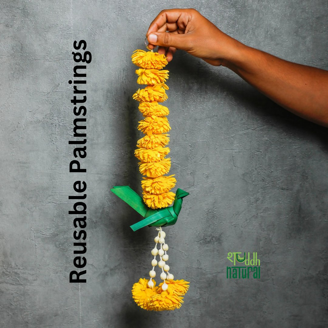 Shuddh Natural Hand Made Palm Leaf Parrot Bandhanwar | Grocsy
