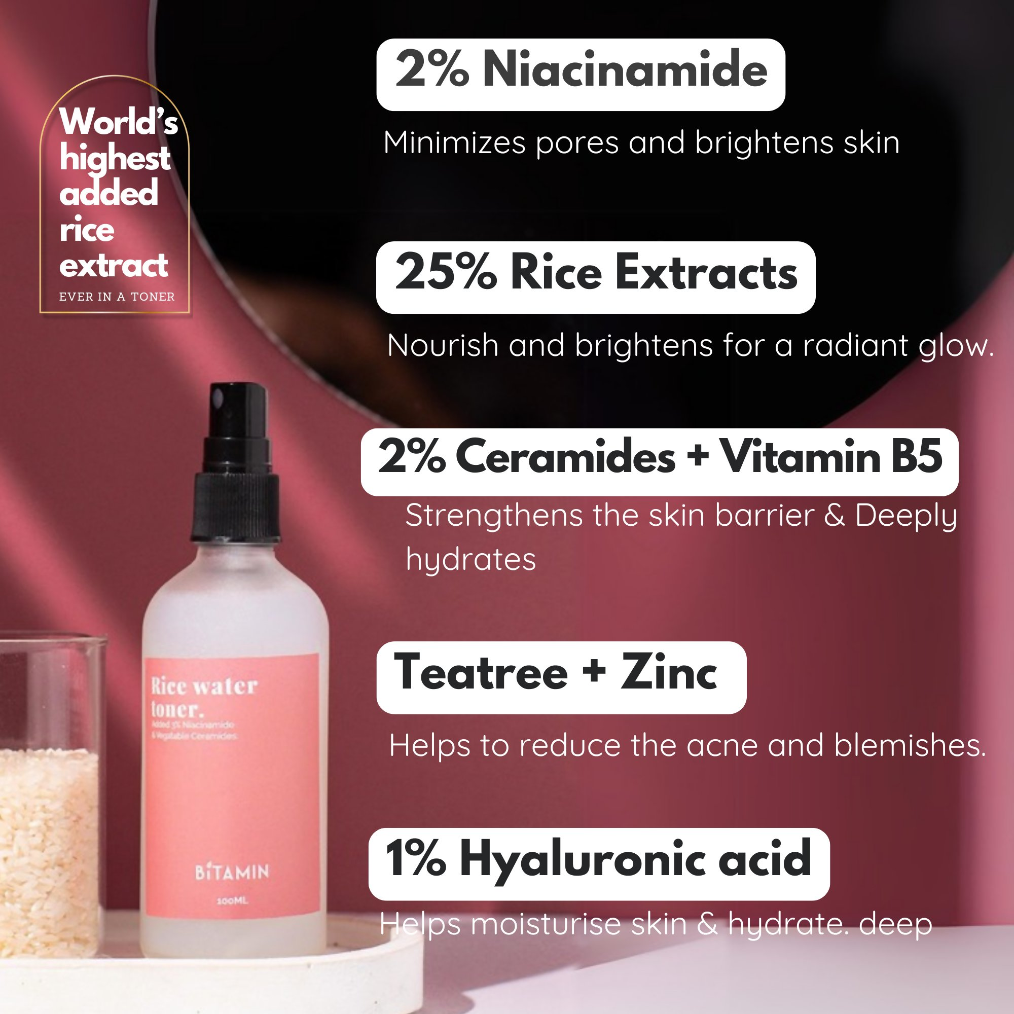 Bitamin Body Oil & Rice Water Toner Bundle | Grocsy
