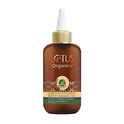 Lotus Organics+ Hair Fall Control Multi-Herbs Oil | Grocsy