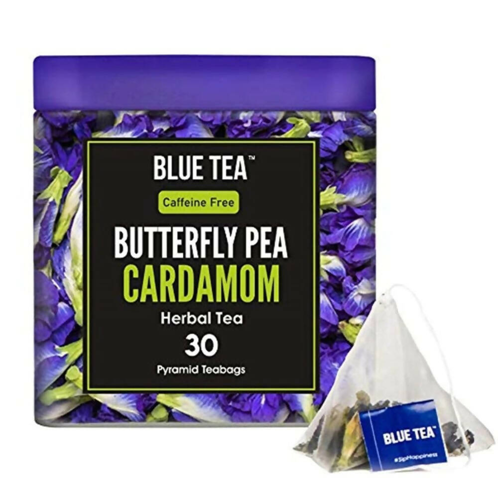 Blue Tea Butterfly Pea Cardamom Herbal Tea Bags | Grocsy