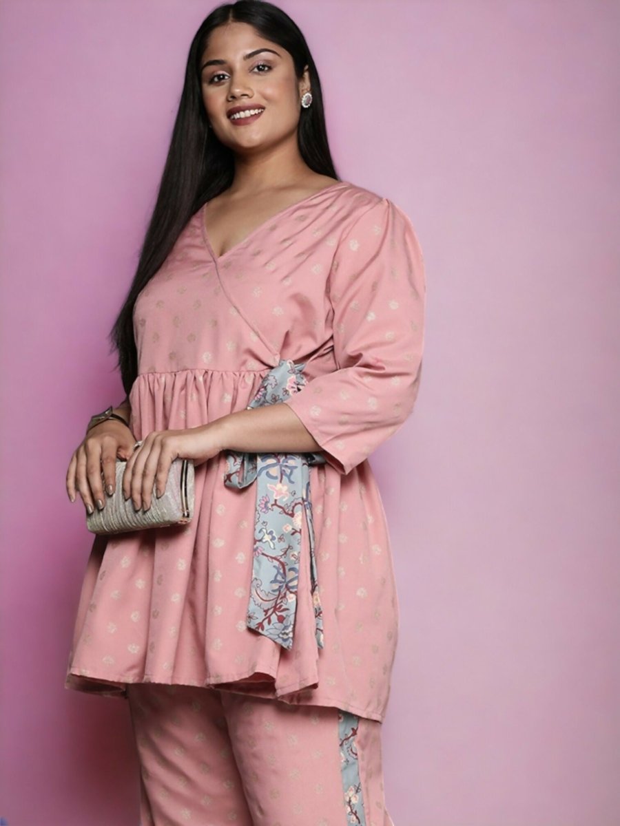 Ahalyaa Women's Traditional wear Tunic - Pink | Grocsy