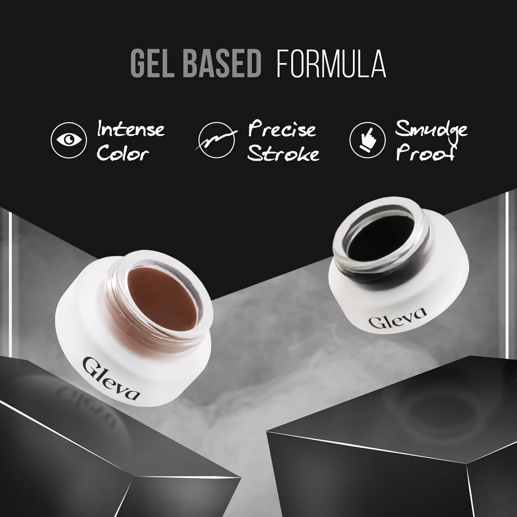 Gleva Compact Black Gel Eyeliner - Brown | Grocsy