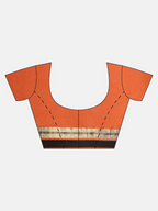 Saree Mall Rust Orange Solid Saree | Grocsy