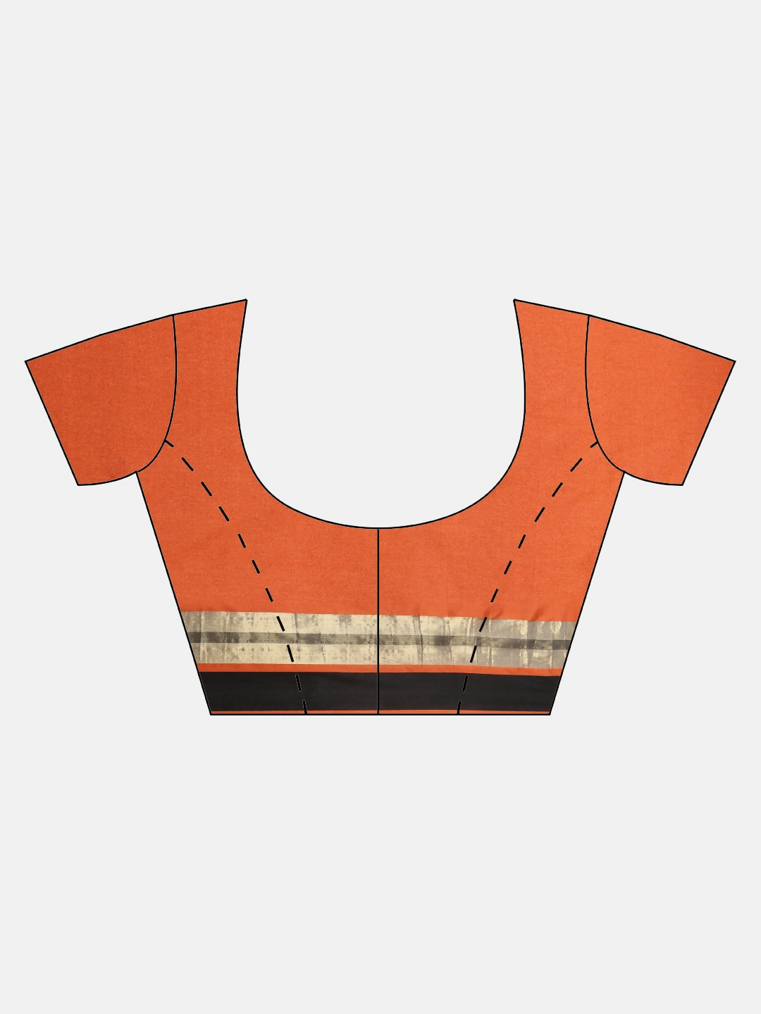 Saree Mall Rust Orange Solid Saree | Grocsy