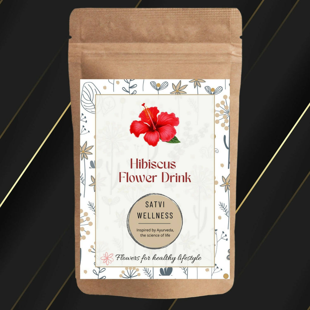 Satvi Wellness Hibiscus Flower Drink | Hibiscus Flower Tea | Hibiscus Tea | Herbal Tea | Grocsy