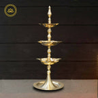 Brass Three-Step Diya | Grocsy