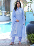 Nikhaar Light Purple Embroidered Modal Silk Stitched Straight Cut Kurta Pants Dupatta Readymade Suit | Grocsy