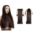 Bronson Professional 24 Clip-In Hair Extensions Dark Brown Straight Hair - Volume - 4 | Grocsy