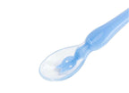 Safe-O-Kid Soft Silicone Tip Spoons Set Box (2 Spoons), Blue & Green | Grocsy